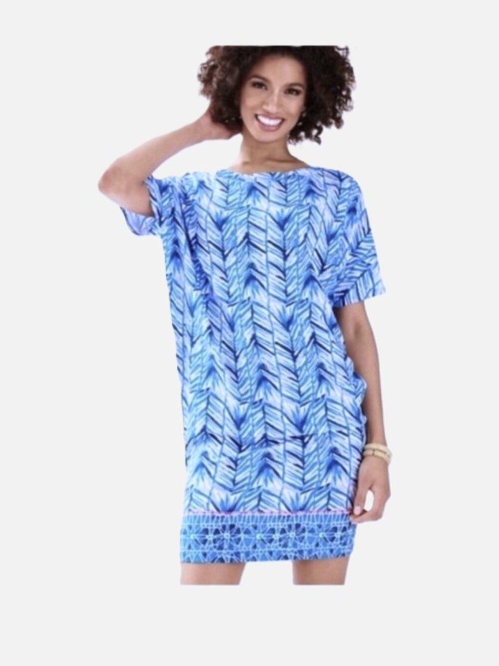 Lilly Pulitzer Lowe Dress Lapis Blue Costa Verde Size Large